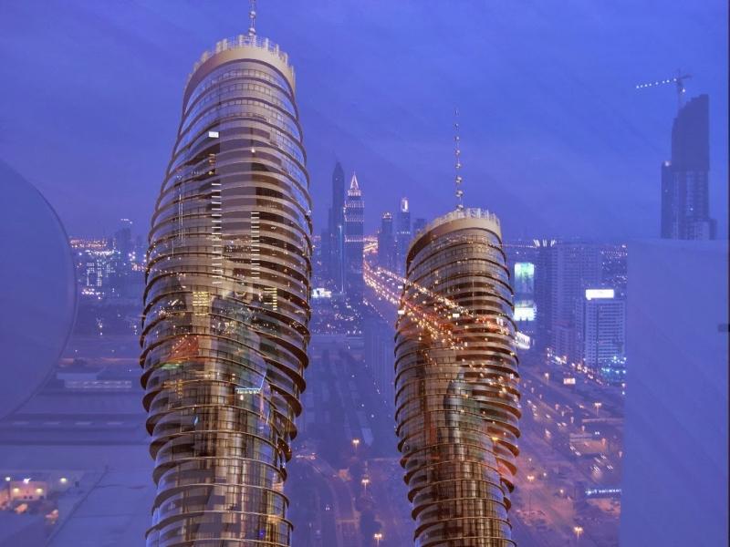 Twin twisted towers 99