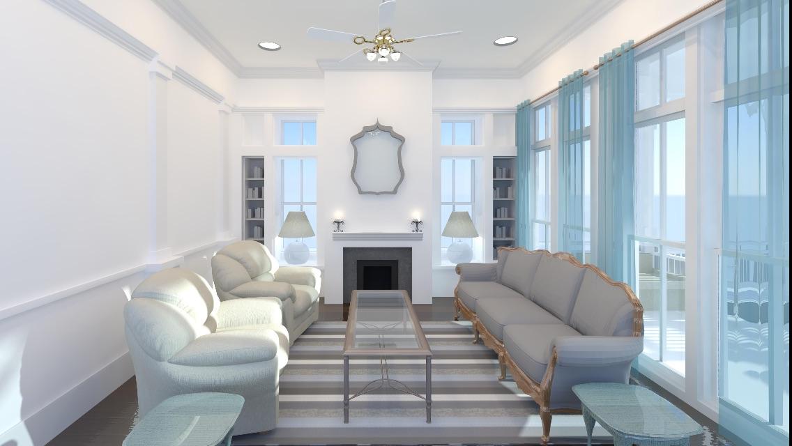 Interior living room rendering