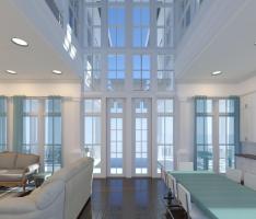 Interior living/dining rendering