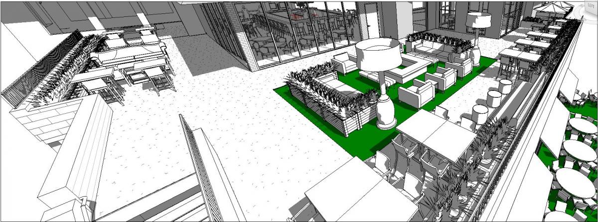 Outdoor terrace design