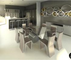 dining room, kitchen