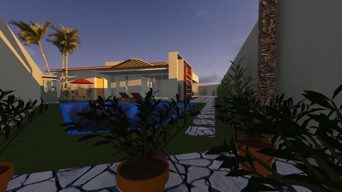 Vista piscina, finalzinho da tarde!!