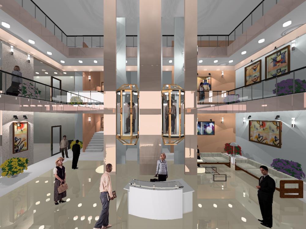 night view of a hotel