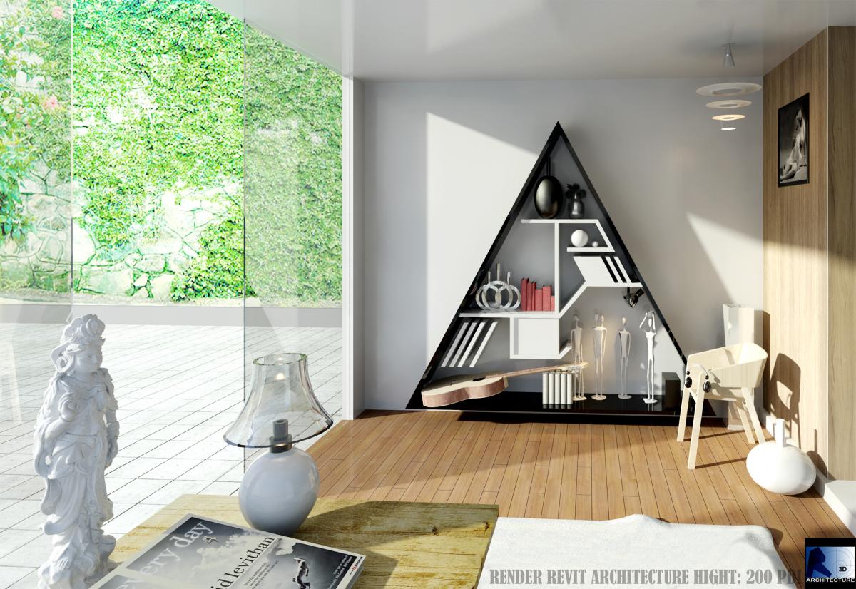 INTERIOR REVIT RENDER 100%