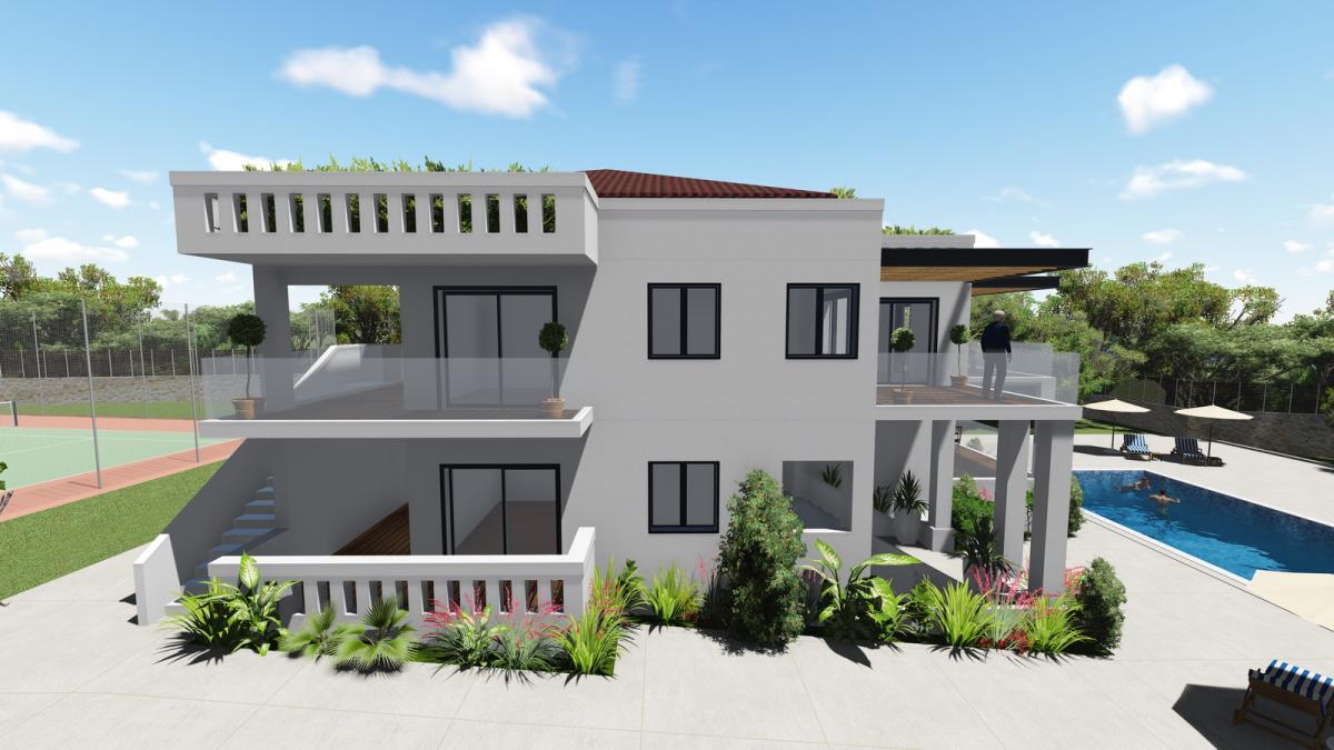 Greek Villa under renovation (side view)