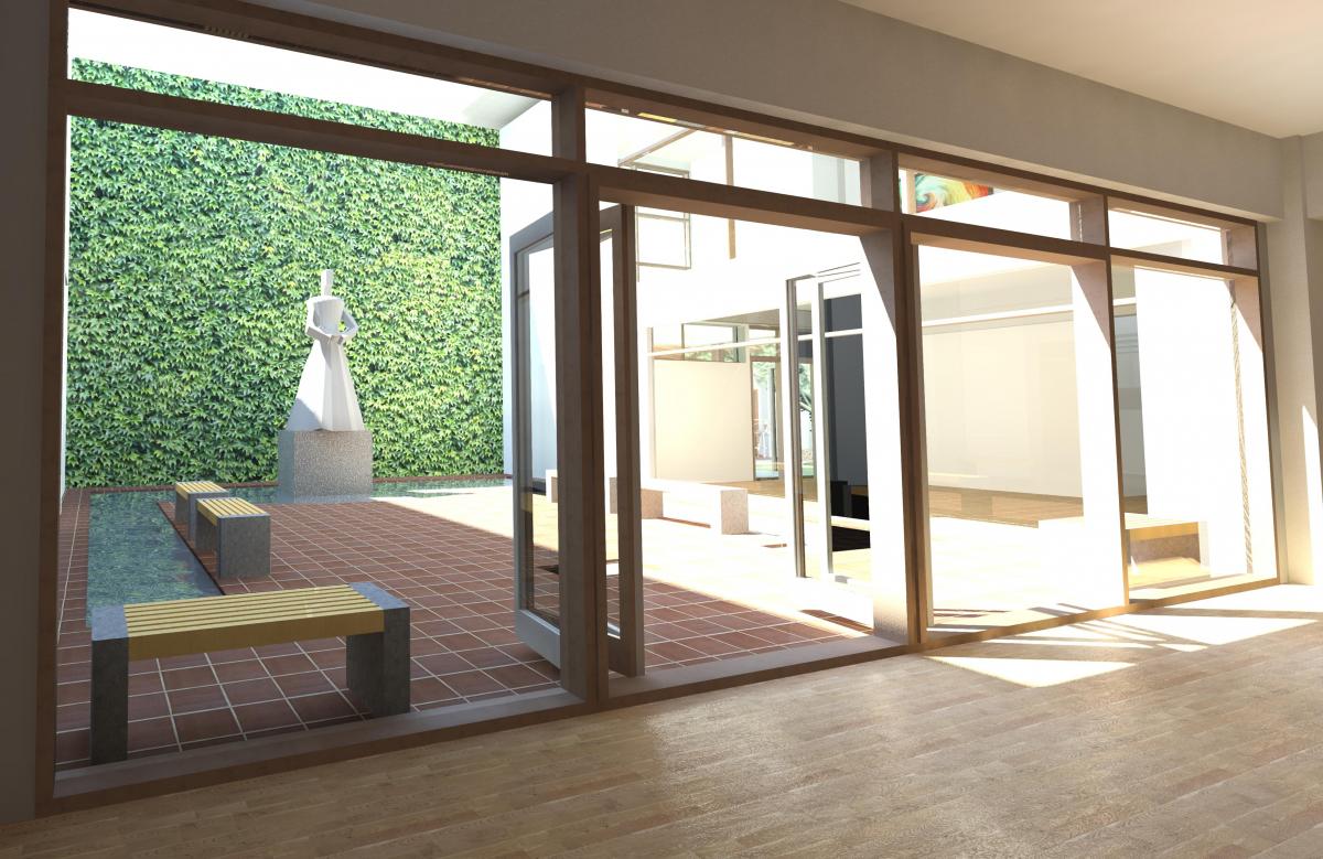 Courtyard space in museum (Student Project)