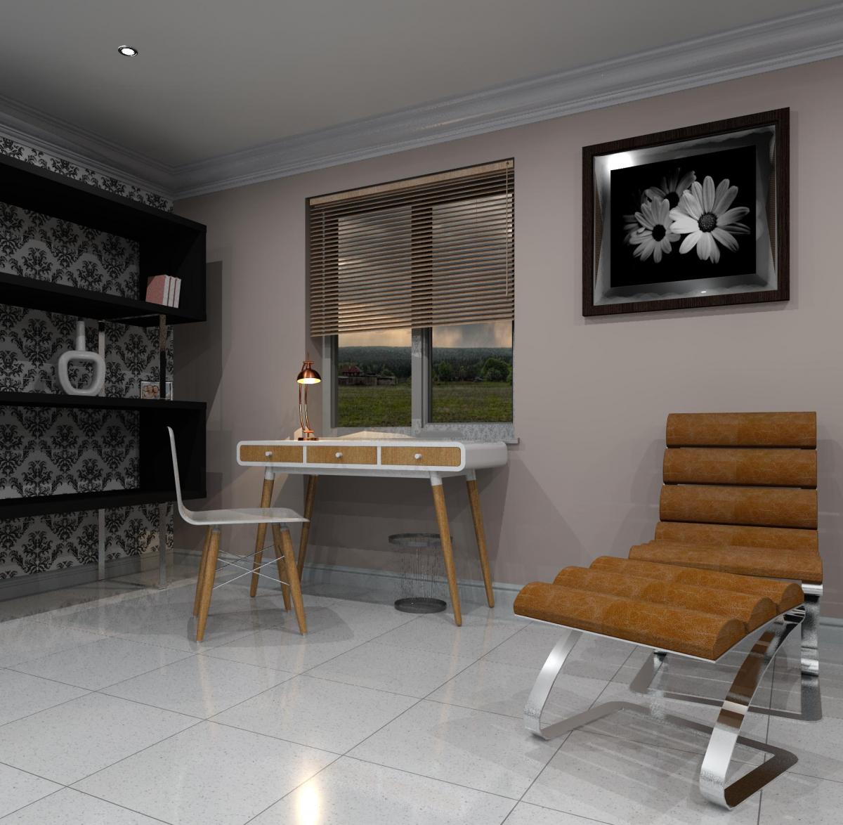 Office and relaxation room in domestic property
