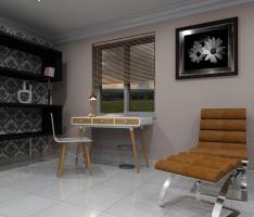 Office and relaxation room in domestic property