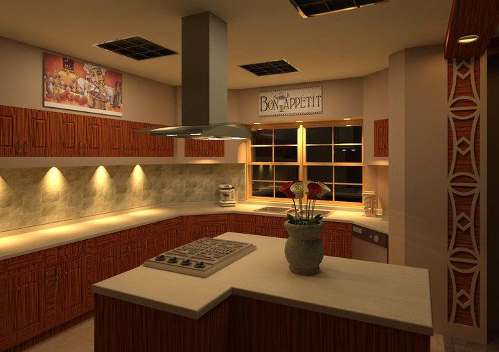 Kitchen Interior Rendering
