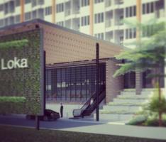 hotel's drop off canopy