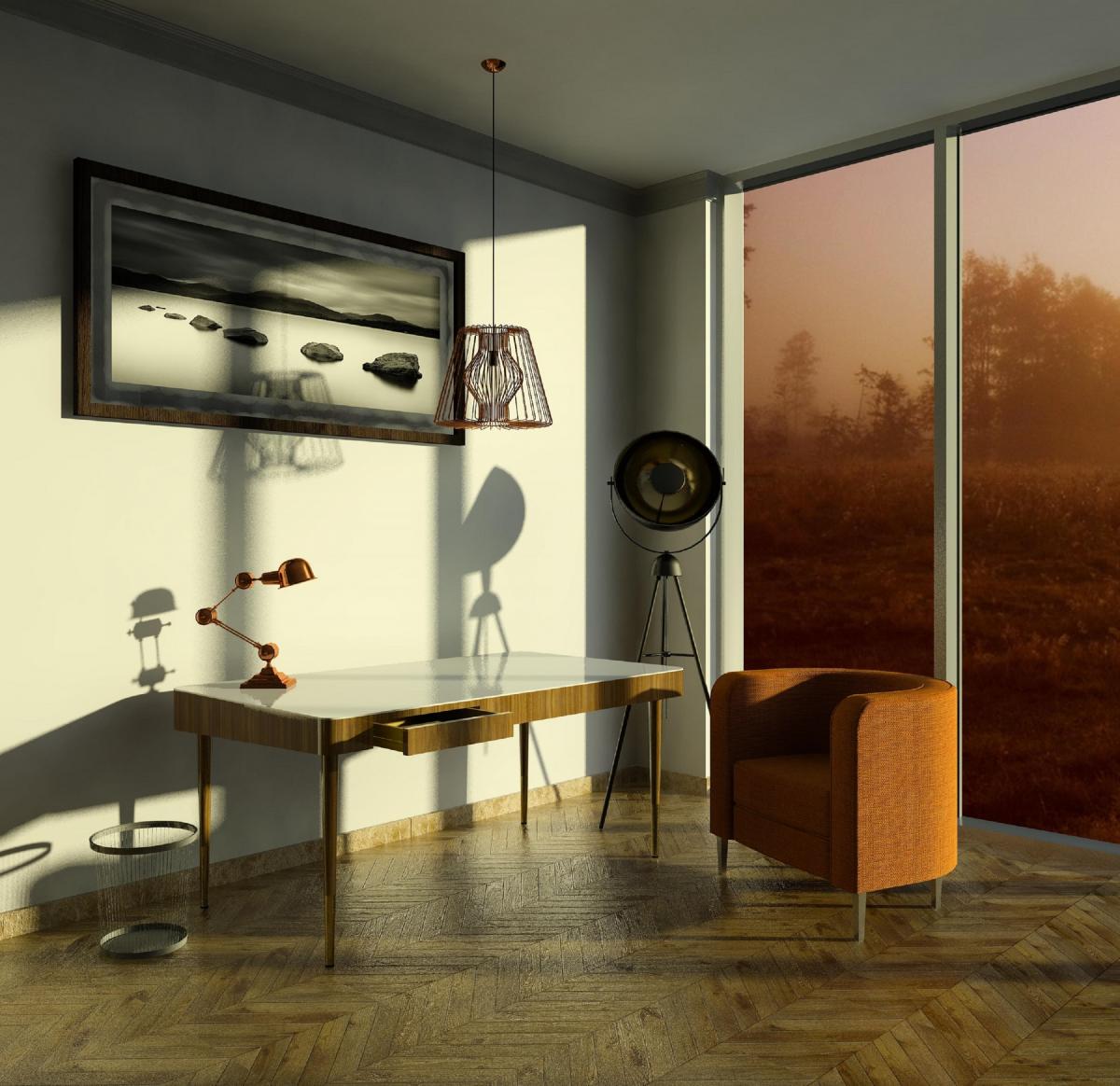 Open plan living - Office area