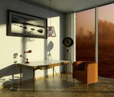 Open plan living - Office area