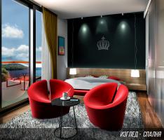 Hotel Room revit+photoshop