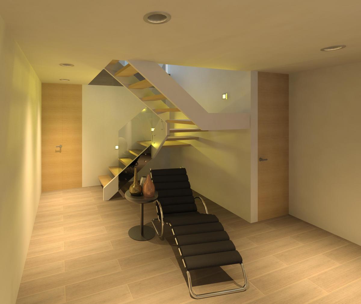 Stairs in living room
