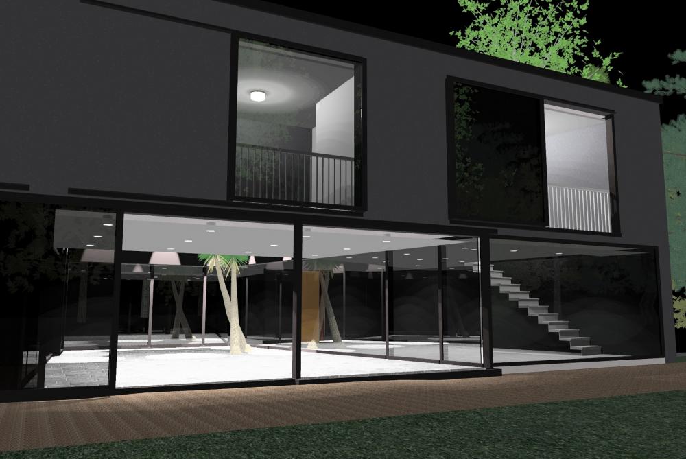 Herzog and De Meuron Precedent Night Rendering