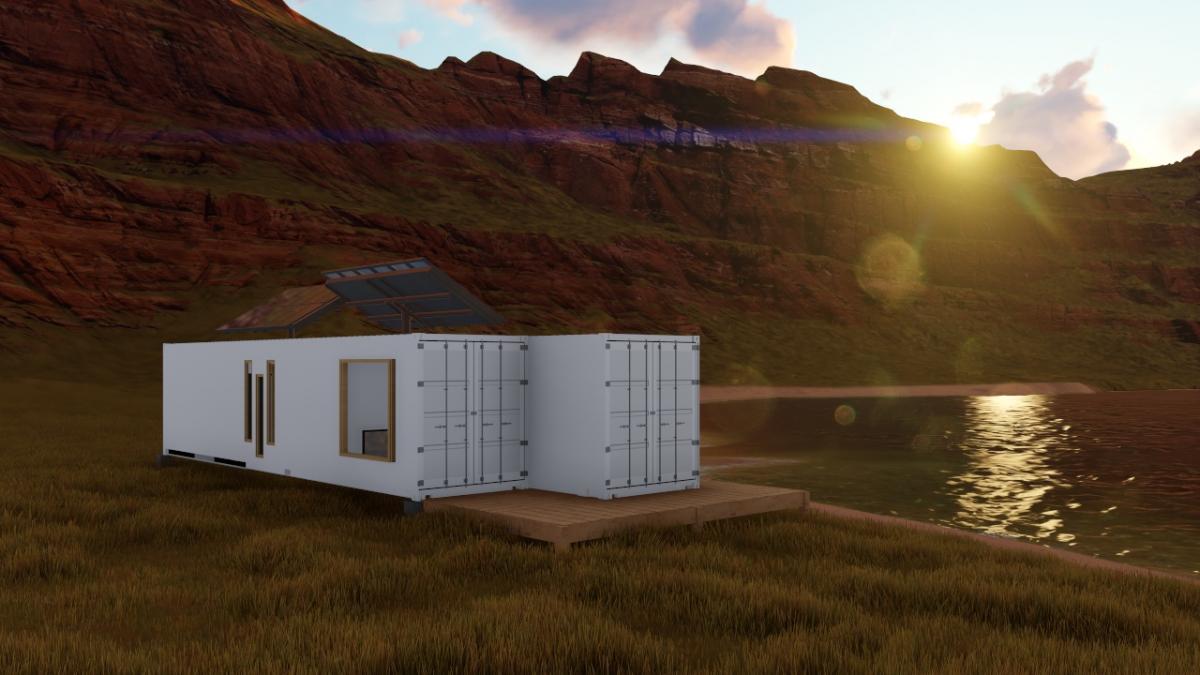 Container Shipping House 40ft daytime