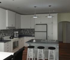 White Kitchen Rendering