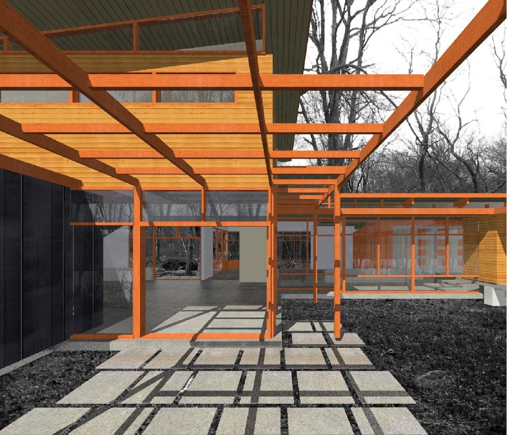 Modern post and beam house