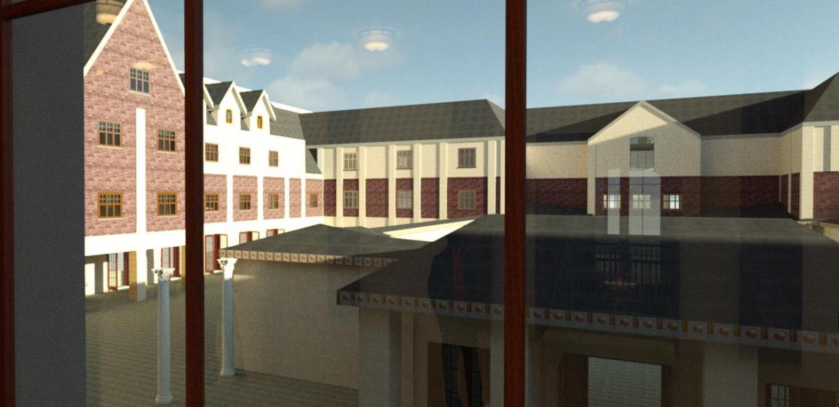 Looking from the ballroom