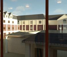 Looking from the ballroom