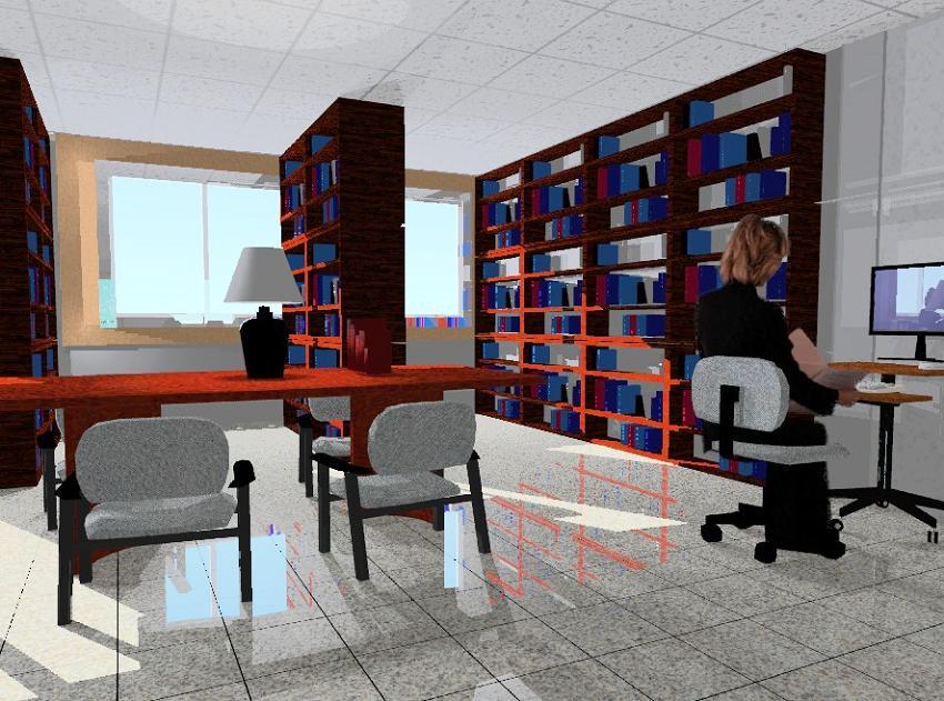 library & internet: academia in office