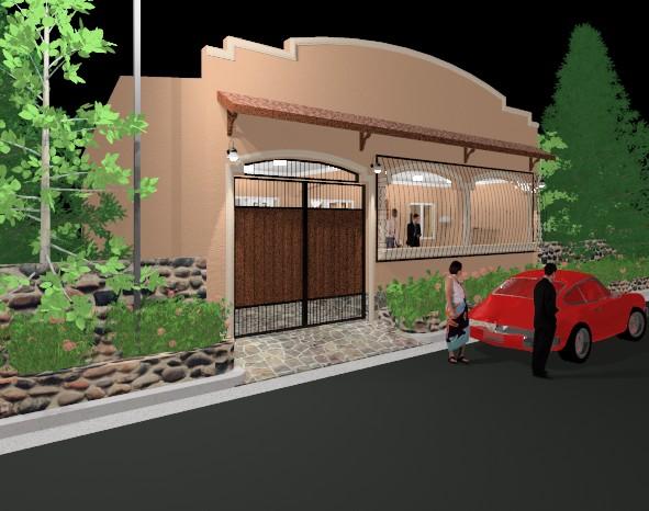 Exterior perspective night scene