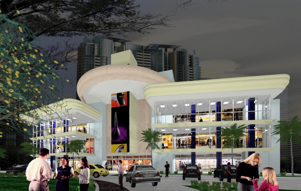 night shot of a shopping mall by nolan ventura