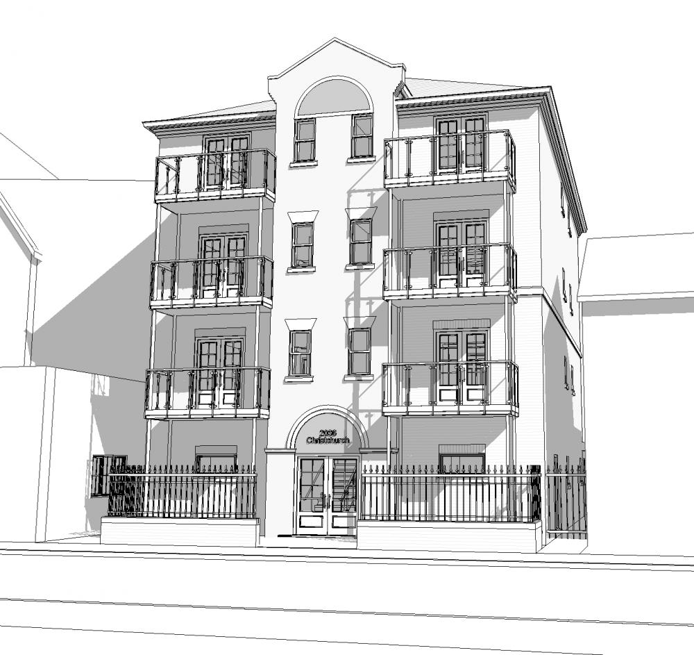 Christchurch Community Hall - Elevation