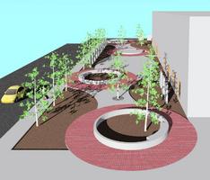 Landscape design for ST building