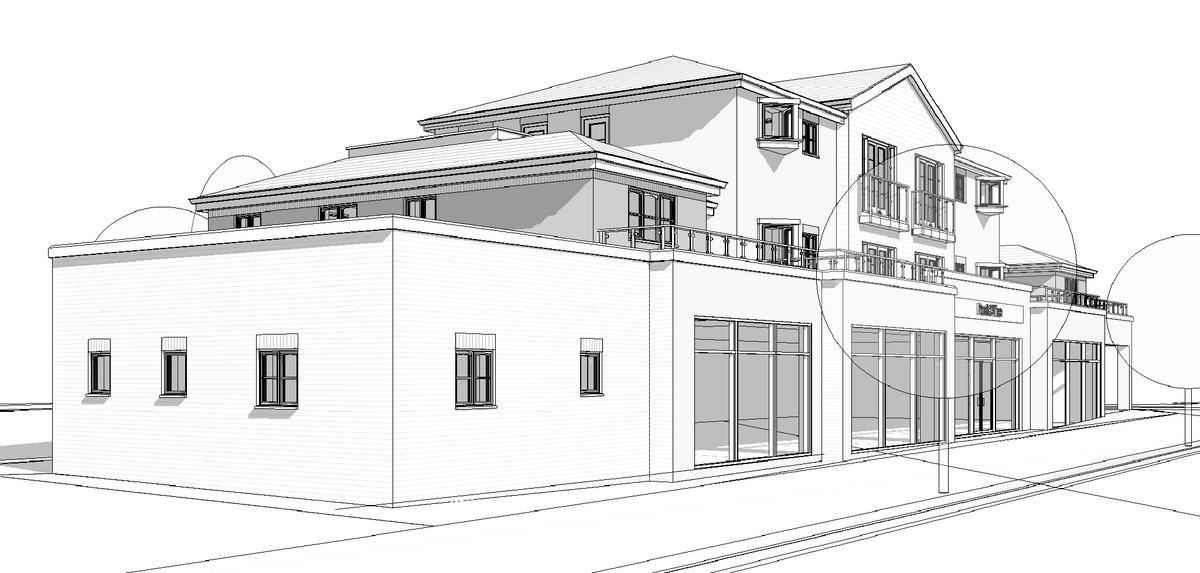 Post Office/retail with residential over.