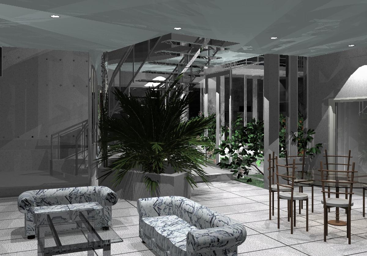 open plan and courtyard to allow for light