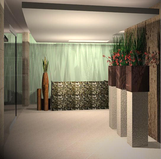 waiting area rendering in revit