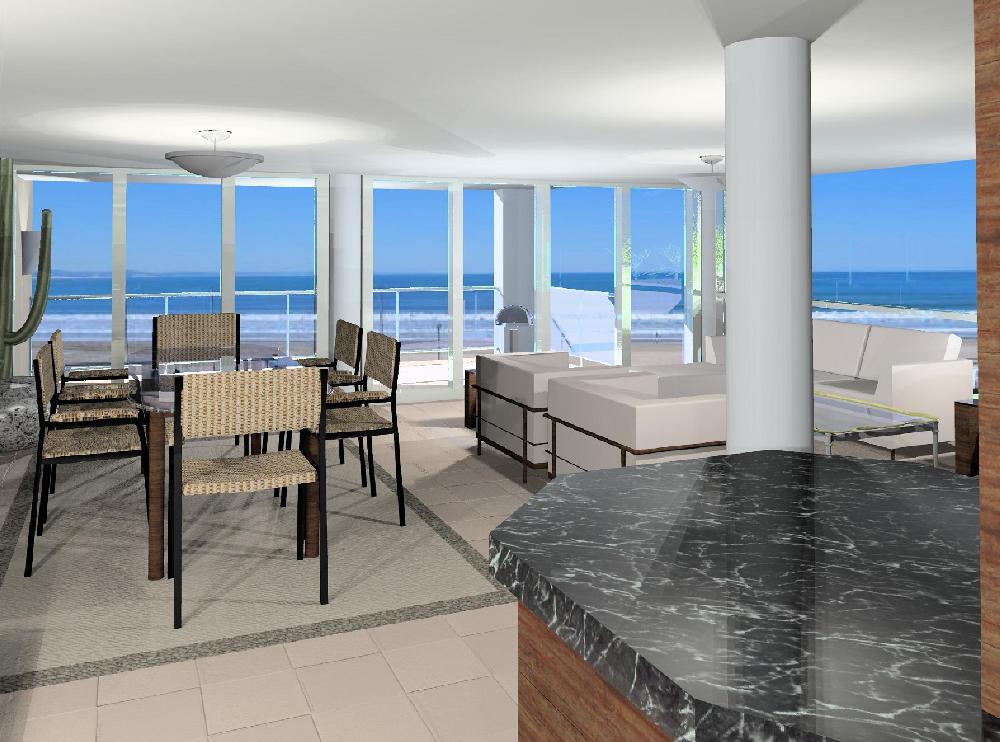 interior of beach apartment