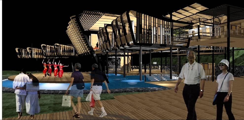 view of the open plaza(photoshopped)