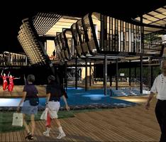 view of the open plaza(photoshopped)