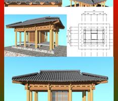 Korean traditional pavillion