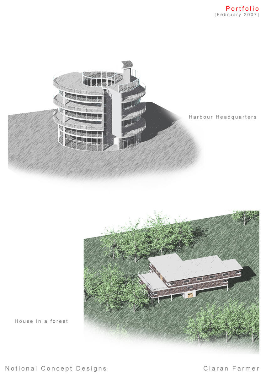 my portfollio using revit and photo shop