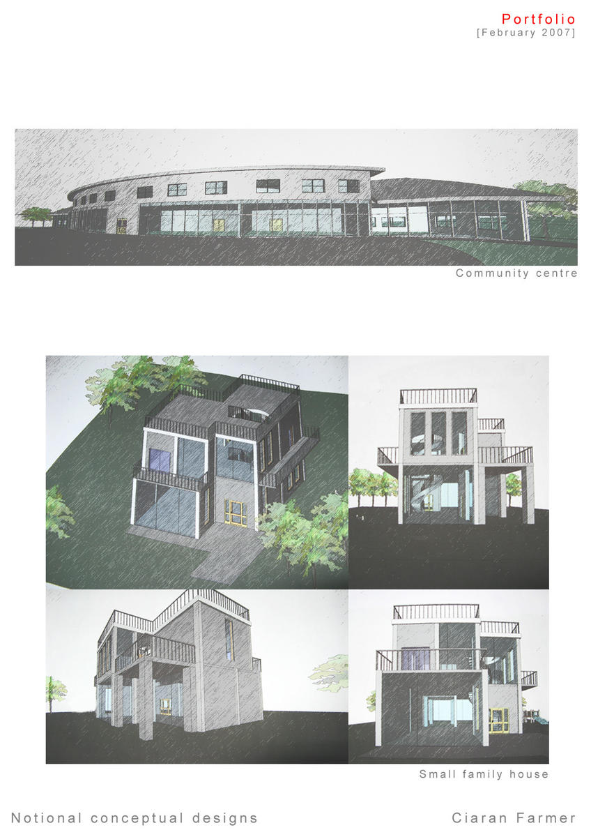 my portfolio using revit and photo shop