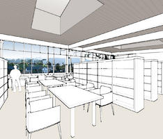 Interior view to mountains