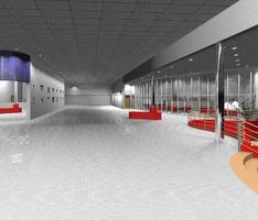 Interior-sport center hall