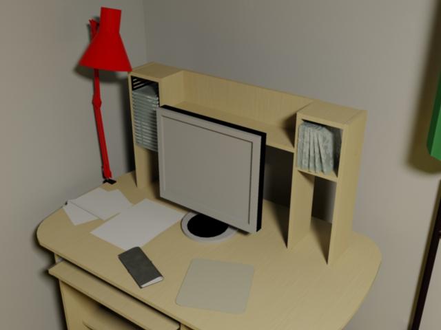 my desk-unfinished