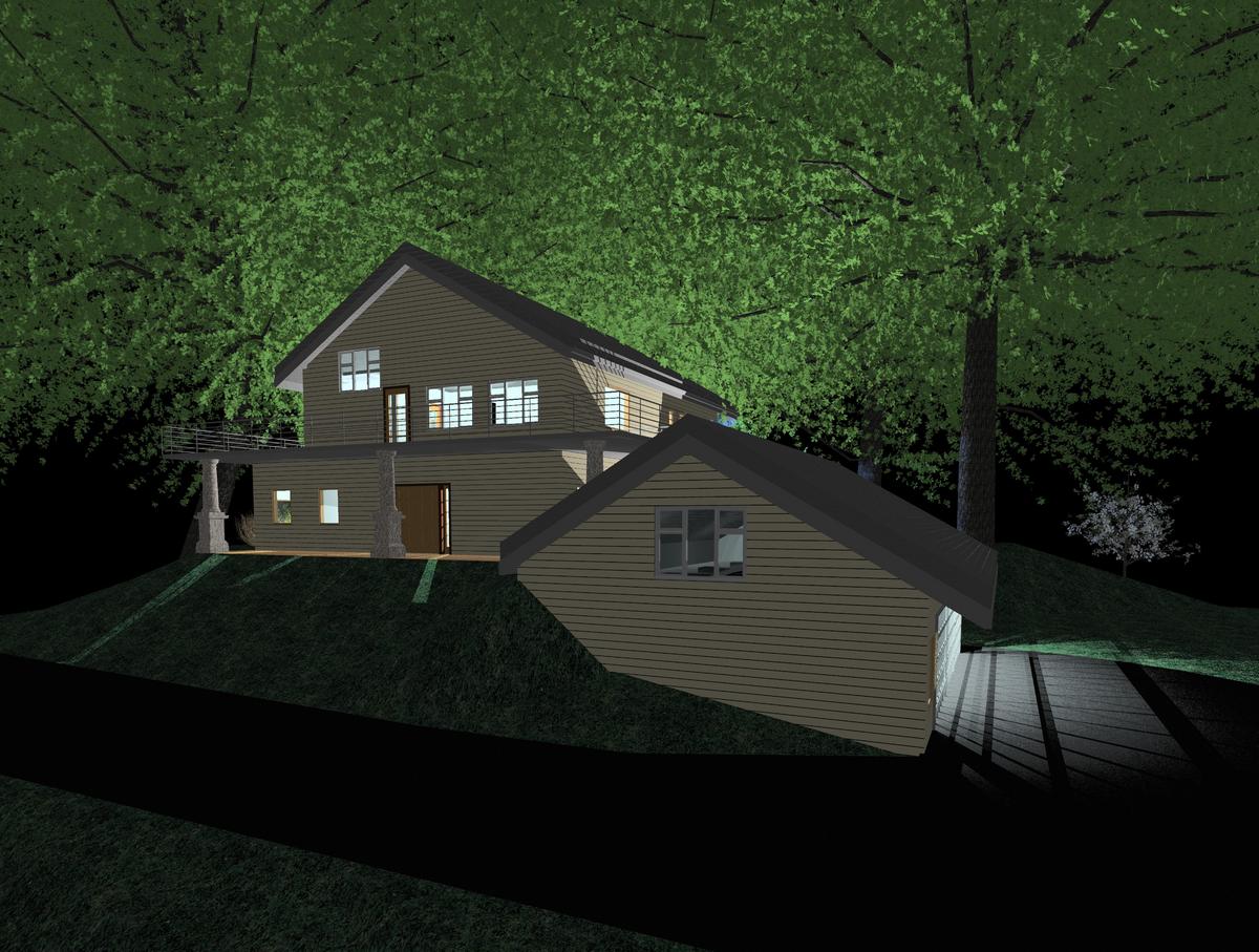 Outside of My house at night