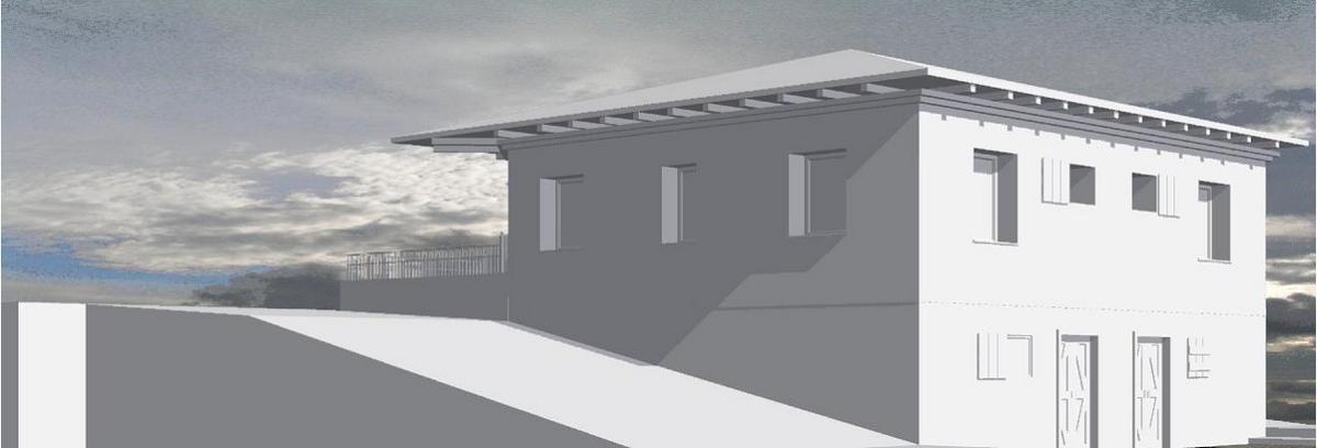 traditional style greek village house