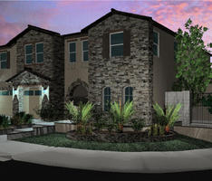 Two Story Residence at Dusk