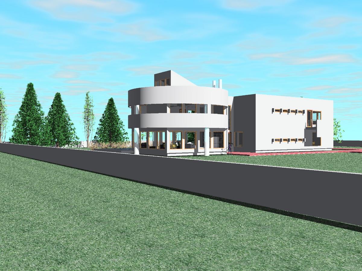 Square in circle house