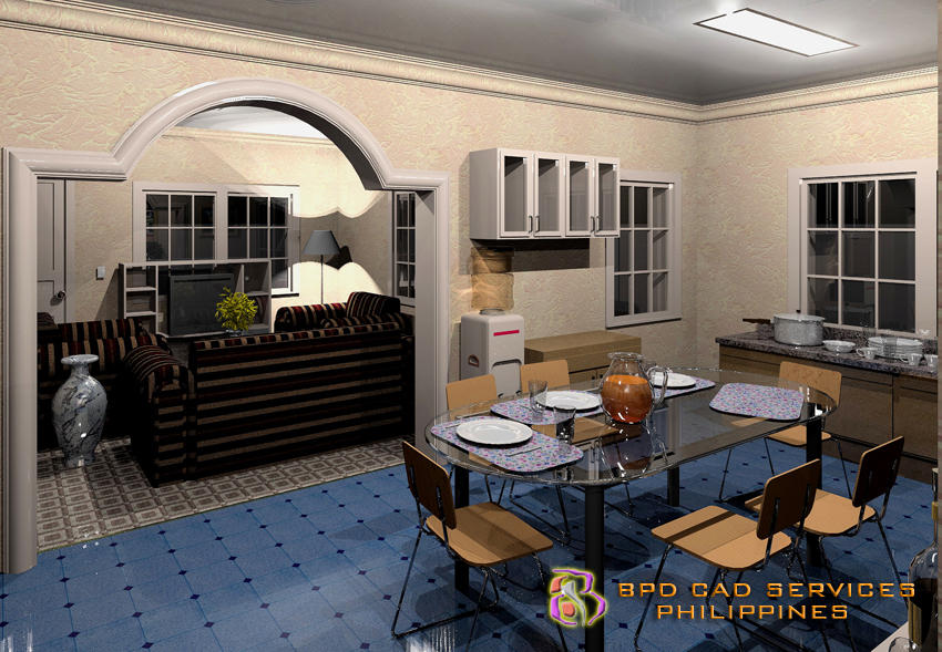 KITCHEN AND LIVING ROOM