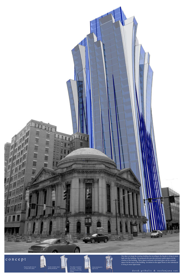 reconfigured facade - breuer tower