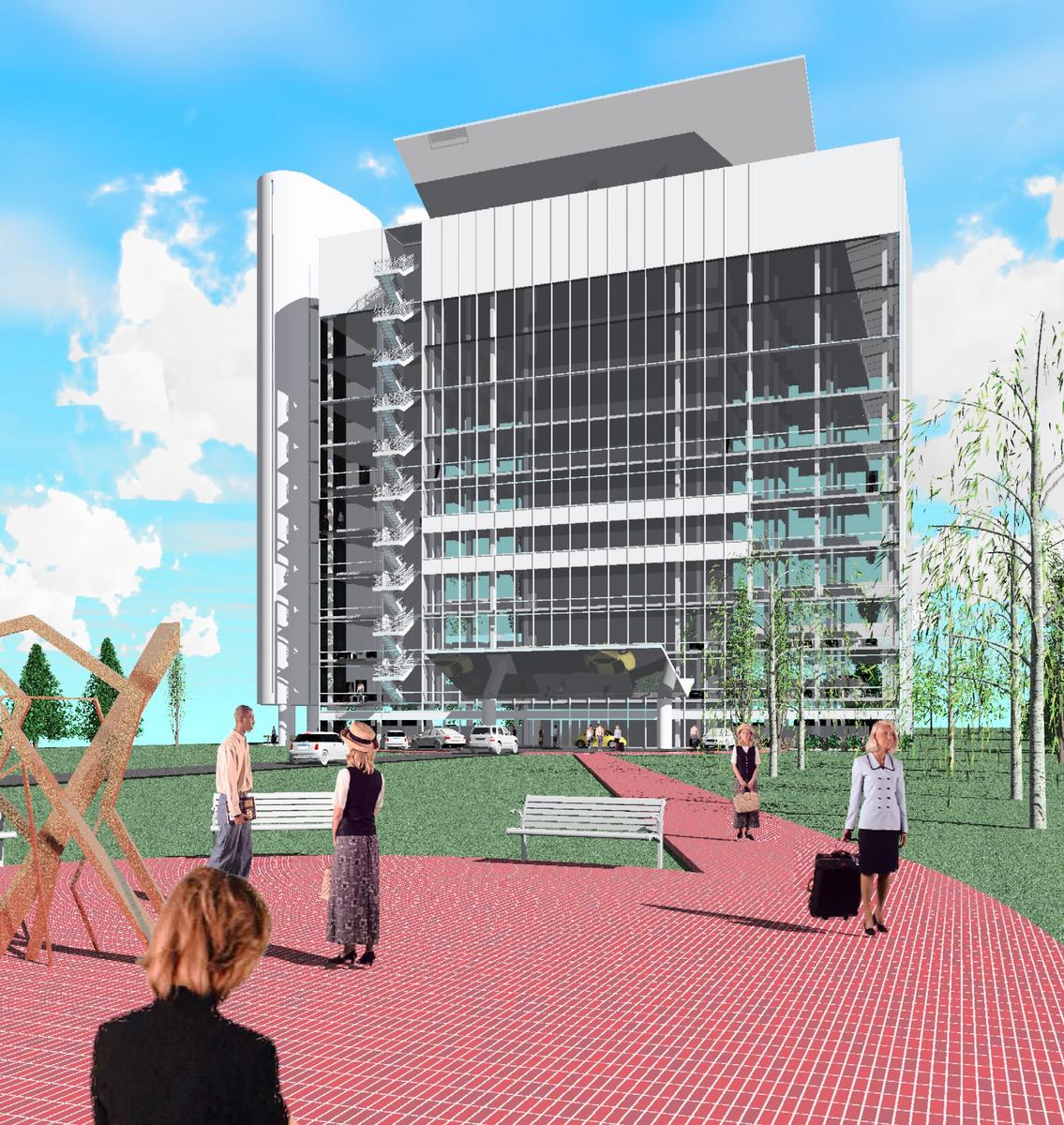 modern office building