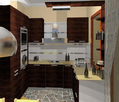 Vista frontale cucina