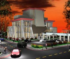 community center-night render